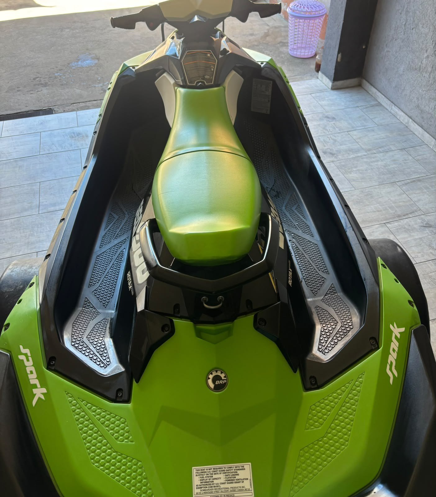 Vista superior del cockpit